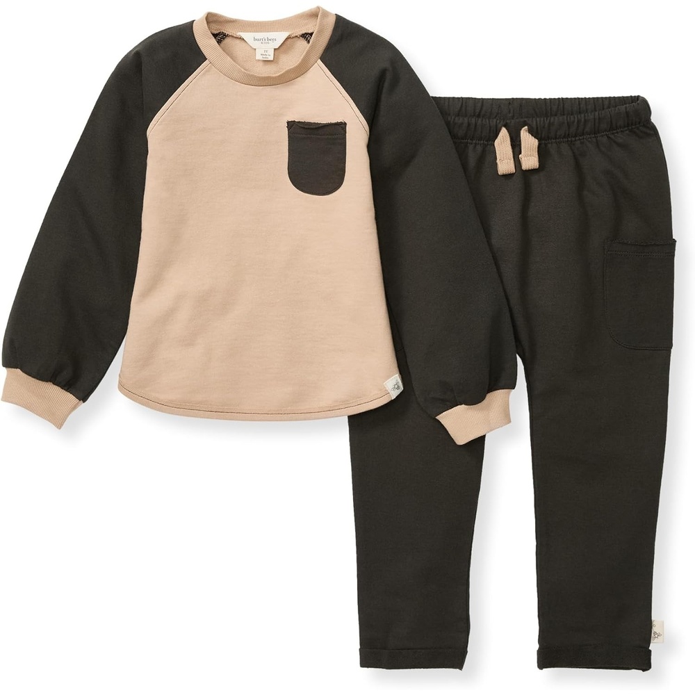 image:imageBurts Bees Baby Boys Shirt and Pant Set Long Sleeve Top amp Bottom Outfit Bundle 100 Organic CottonGinger Reglan Set