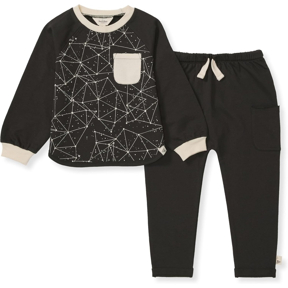 image:imageBurts Bees Baby Boys Shirt and Pant Set Long Sleeve Top amp Bottom Outfit Bundle 100 Organic CottonLook Up