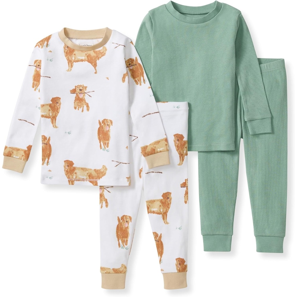 image:imageBurts Bees Baby Organic Cotton Pajamas for Boys 100 Cotton Pajama Set for Toddlers and Kids Soft and Stretchable FabricGolden Retriever