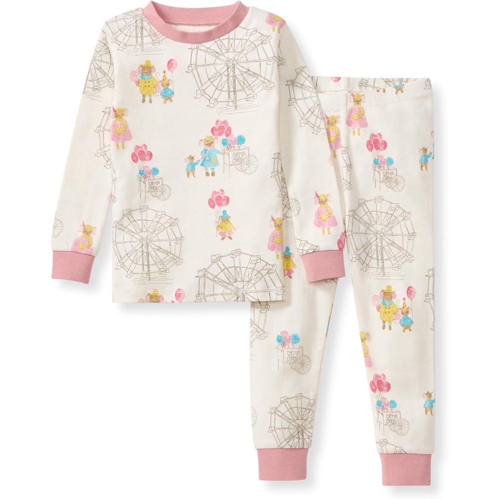 image:imageBurts Bees Baby Organic Cotton Pajamas for Girls100 Cotton Pajama SetFall Carnival