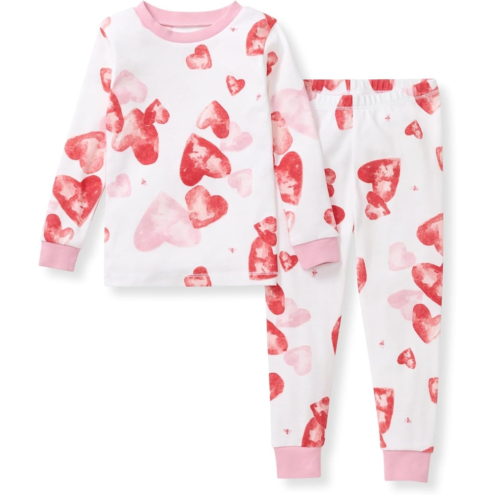 image:imageBurts Bees Baby Organic Cotton Pajamas for Girls100 Cotton Pajama SetI Heart You