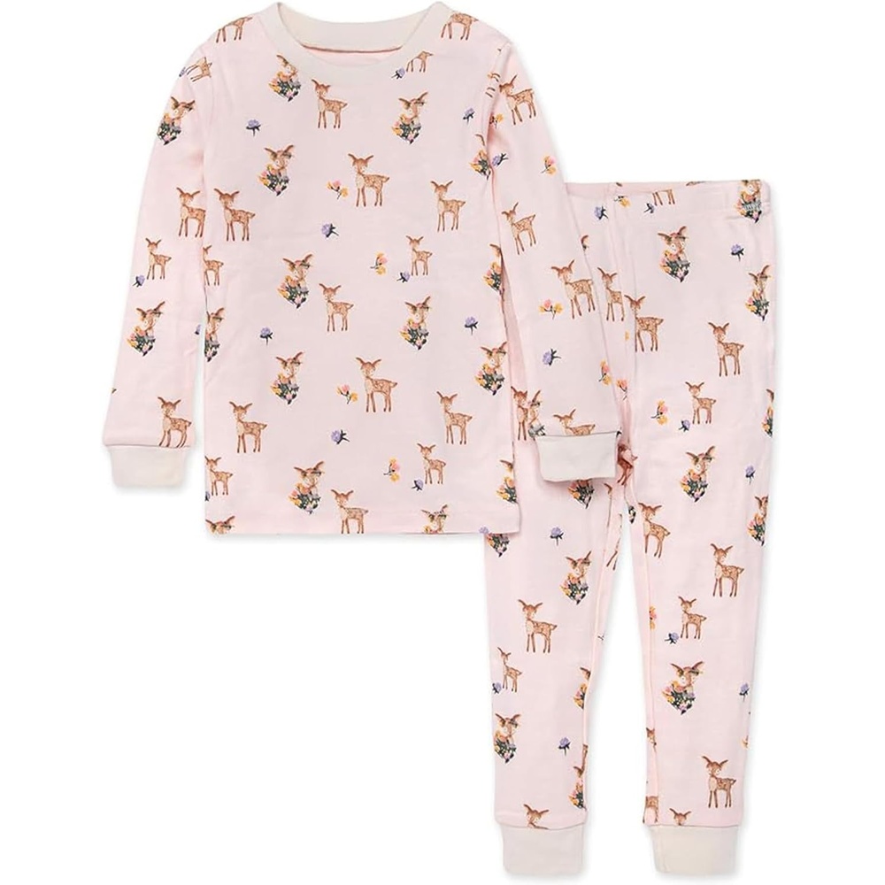image:imageBurts Bees Baby Organic Cotton Pajamas for Girls100 Cotton Pajama SetOh Deer