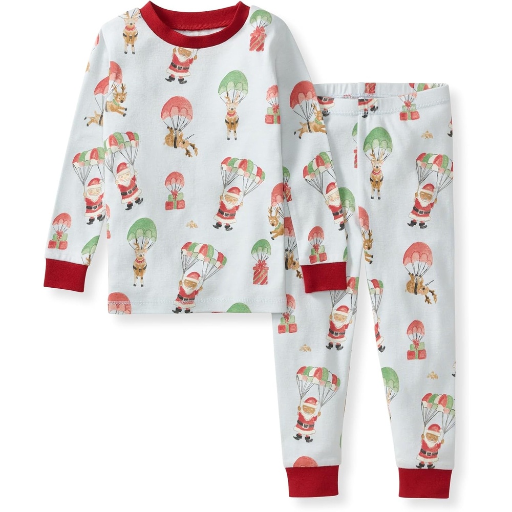 image:imageBurts Bees Baby Organic Cotton Pajamas for Girls100 Cotton Pajama SetSanta in the Sky