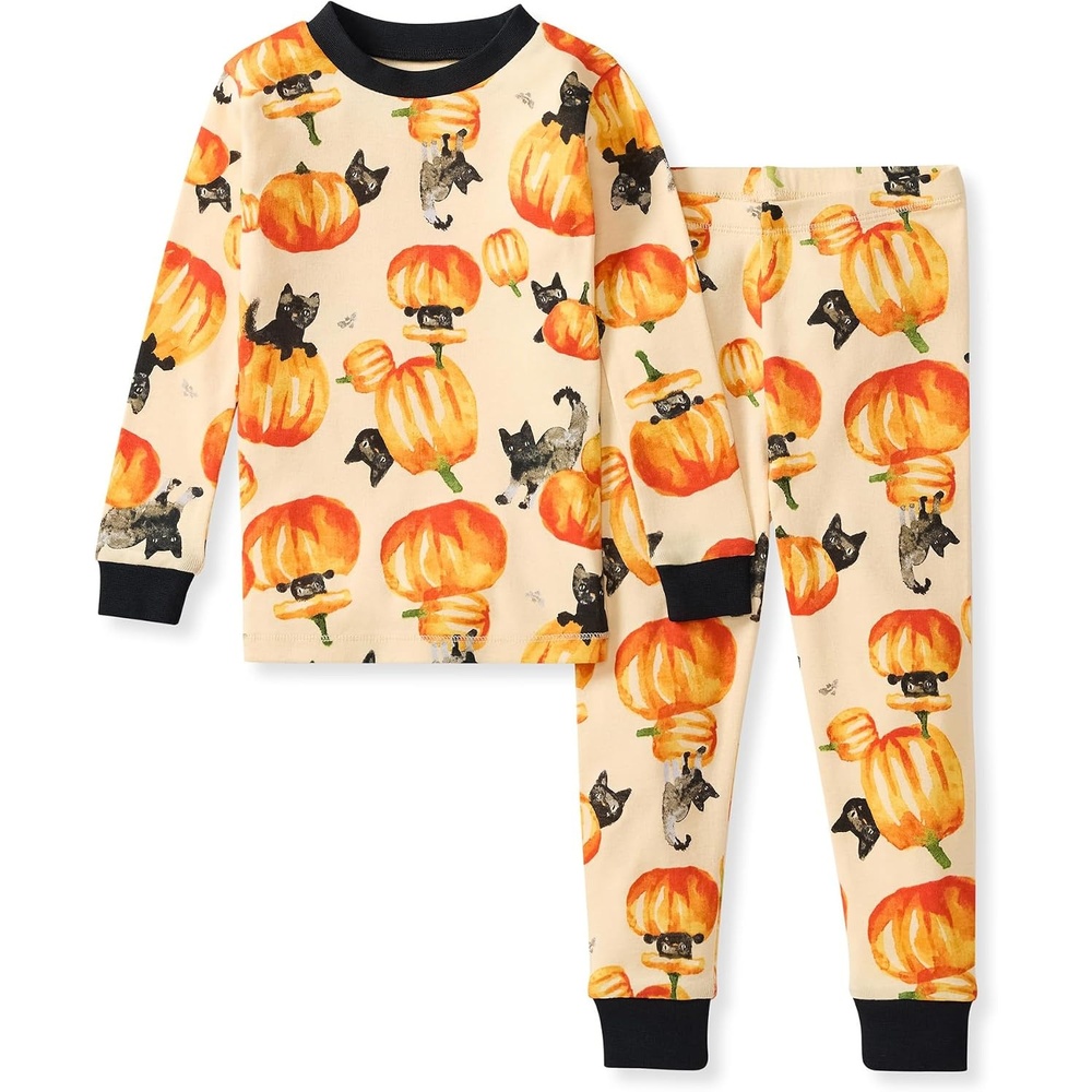image:imageBurts Bees Baby Organic Cotton Pajamas for Girls100 Cotton Pajama SetSneaky Cats 1pack