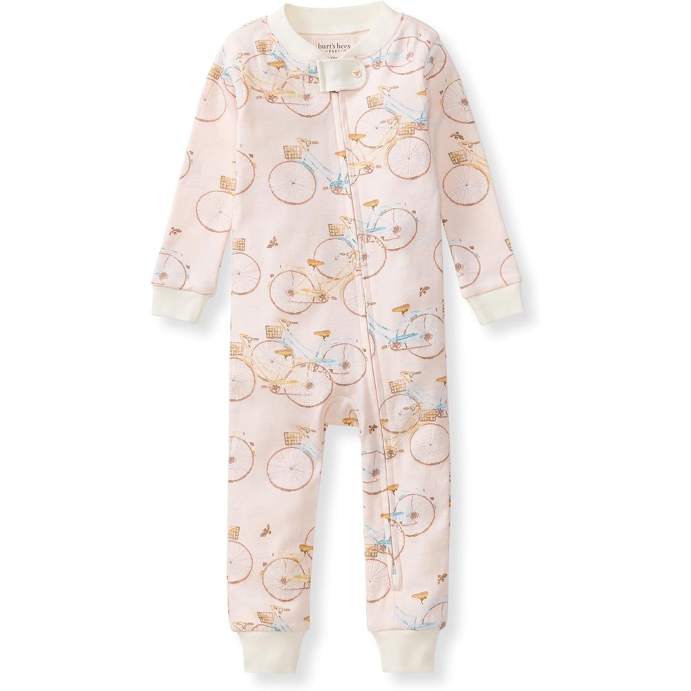 image:imageBurts Bees Baby Unisex Footless Sleeper Pajama 100 Organic Cotton SnugFit 1Piece ZipUp Jumpsuit for ToddlersBicycles