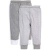 Grey Solid/Stripes 2-pk
