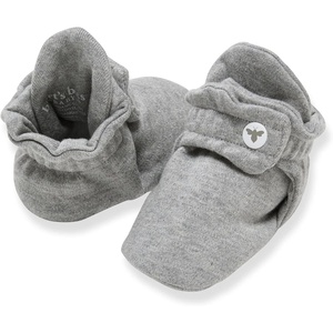 Burt’s Bees Baby Adjustable Baby Booties, 100% Organic Cotton, Easy On and Off Snap Boots, Snug Fit – Baby Essential(Heather Grey)