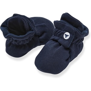 Burt’s Bees Baby Adjustable Baby Booties, 100% Organic Cotton, Easy On and Off Snap Boots, Snug Fit – Baby Essential(Navy Blue)
