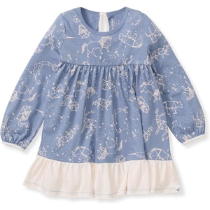 Burt’s Bees Baby Baby Girls’ Dress and Pantie Set, Infant & Toddler, Short & Long-Sleeve, 100% Organic Cotton(Starry Animals)