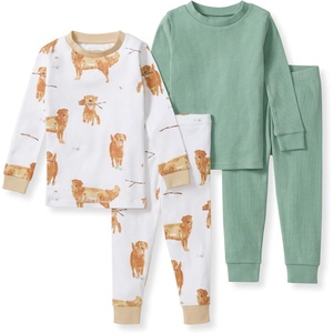 Burt’s Bees Baby Organic Cotton Pajamas for Boys, 100% Cotton Pajama Set for Toddlers and Kids, Soft and Stretchable Fabric(Golden Retriever)