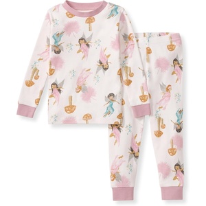 Burt’s Bees Baby Organic Cotton Pajamas for Girls,100% Cotton Pajama Set(Fairy Garden)
