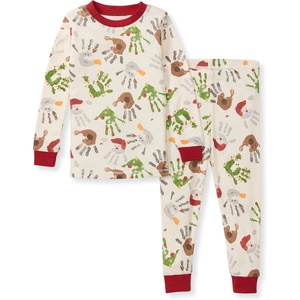 Burt’s Bees Baby Organic Cotton Pajamas for Girls,100% Cotton Pajama Set(Holiday Hands)