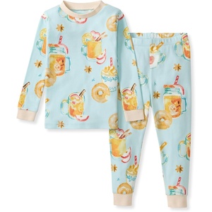 Burt’s Bees Baby Organic Cotton Pajamas for Girls,100% Cotton Pajama Set(Hot Apple Cider 1-pack)