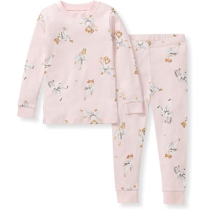 Burt’s Bees Baby Organic Cotton Pajamas for Girls,100% Cotton Pajama Set(Karate Creatures)