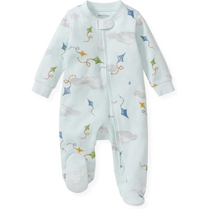 Burt’s Bees Baby Organic Cotton Sleep and Play Footed Pajamas for Boys(Kite Festival)