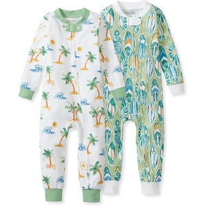 Burt’s Bees Baby Unisex Footless Sleeper Pajama 100% Organic Cotton Snug-Fit 1-Piece Zip-Up Jumpsuit for Toddlers(Beachy Palms & Surf Shop)