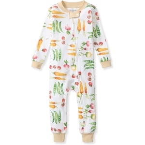 Burt’s Bees Baby Unisex Footless Sleeper Pajama 100% Organic Cotton Snug-Fit 1-Piece Zip-Up Jumpsuit for Toddlers(Harvest Veggies)