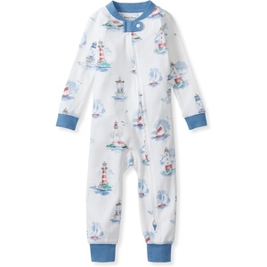 Burt’s Bees Baby Unisex Footless Sleeper Pajama 100% Organic Cotton Snug-Fit 1-Piece Zip-Up Jumpsuit for Toddlers(Lighthouse Tour)
