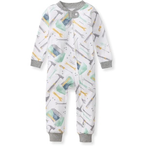 Burt’s Bees Baby Unisex Footless Sleeper Pajama 100% Organic Cotton Snug-Fit 1-Piece Zip-Up Jumpsuit for Toddlers(Tool Box)
