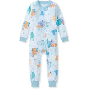 Burt’s Bees Baby Unisex Footless Sleeper Pajama 100% Organic Cotton Snug-Fit 1-Piece Zip-Up Jumpsuit for Toddlers(Under the Sea)