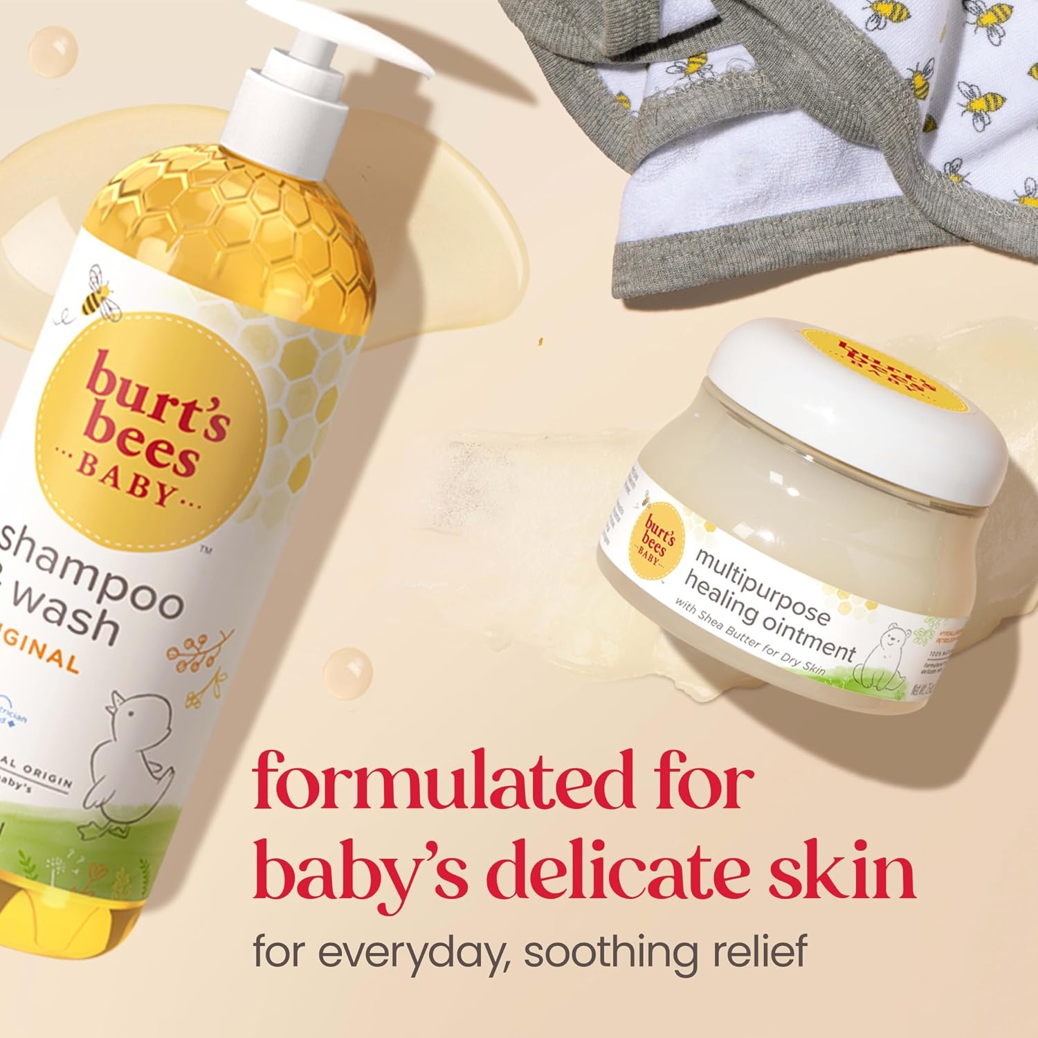image:imageBaby Shampoo amp Wash Burts Bees Tear Free Soap Baby Care Original 21 Ounce Packaging May Vary