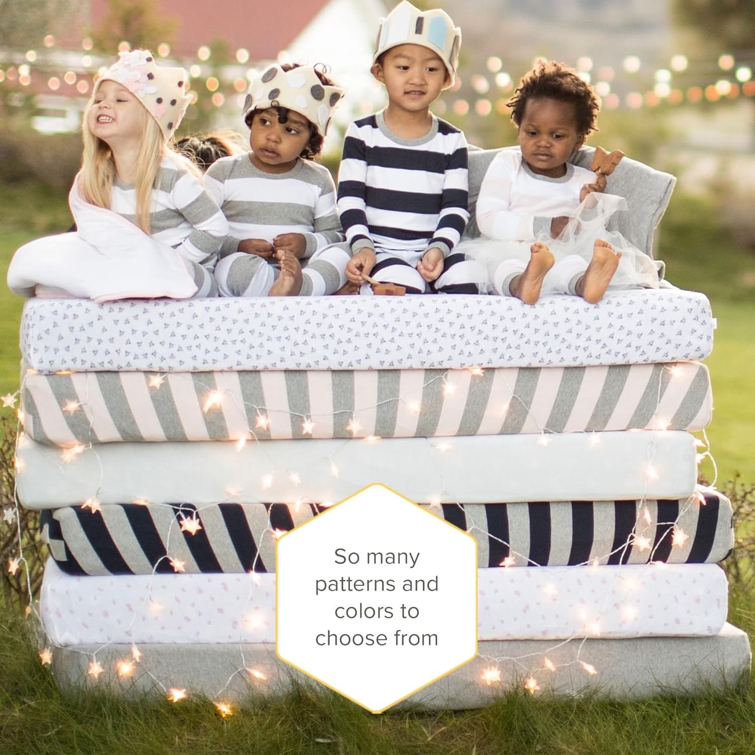image:imageBurts Bees Baby Fitted Crib Sheet Girls Boys amp Unisex 100 Organic Cotton Crib Sheet for Standard Crib amp Toddler MattressesBlossom Buffalo Check