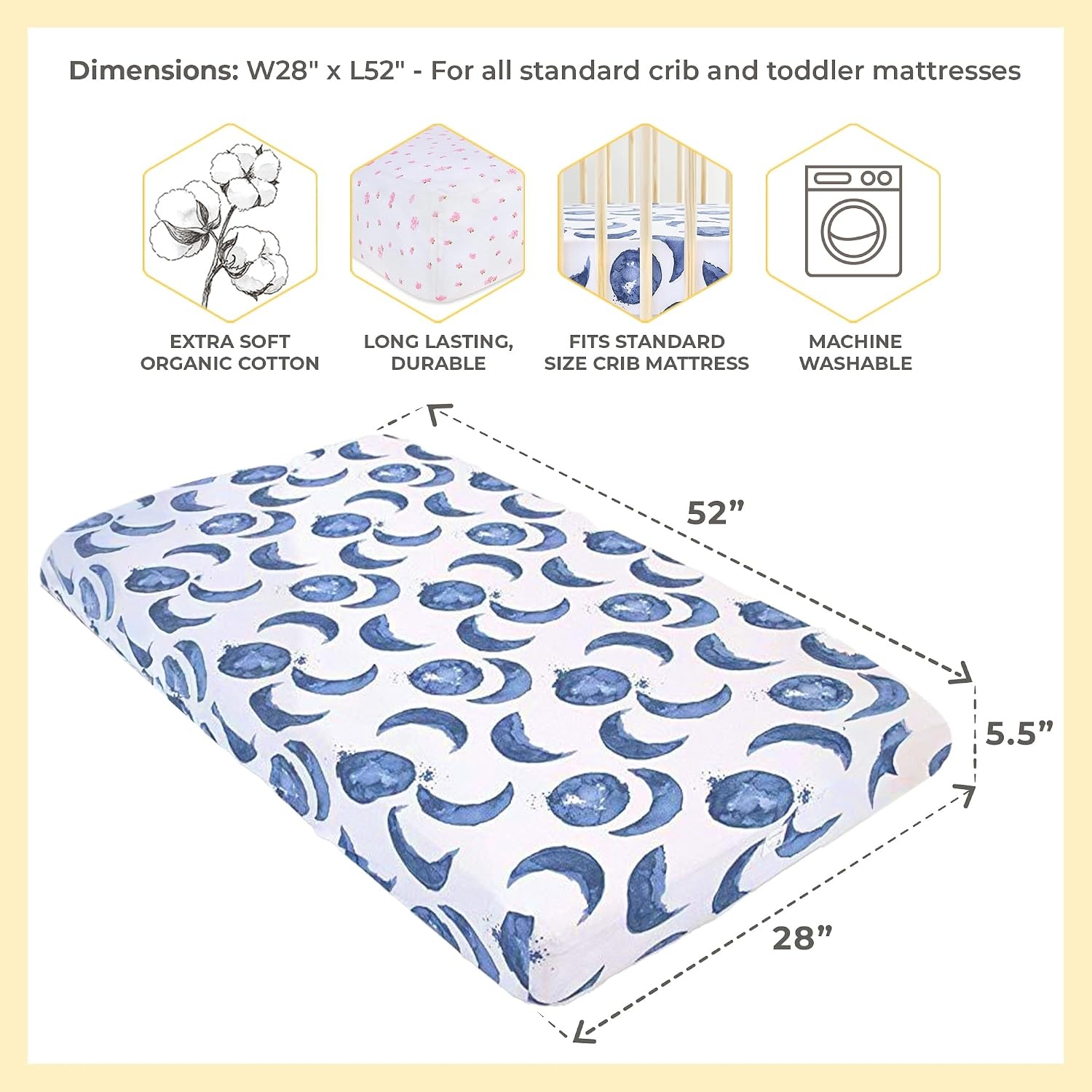 image:imageBurts Bees Baby Fitted Crib Sheet Girls Boys amp Unisex 100 Organic Cotton Crib Sheet for Standard Crib amp Toddler MattressesPink Garden
