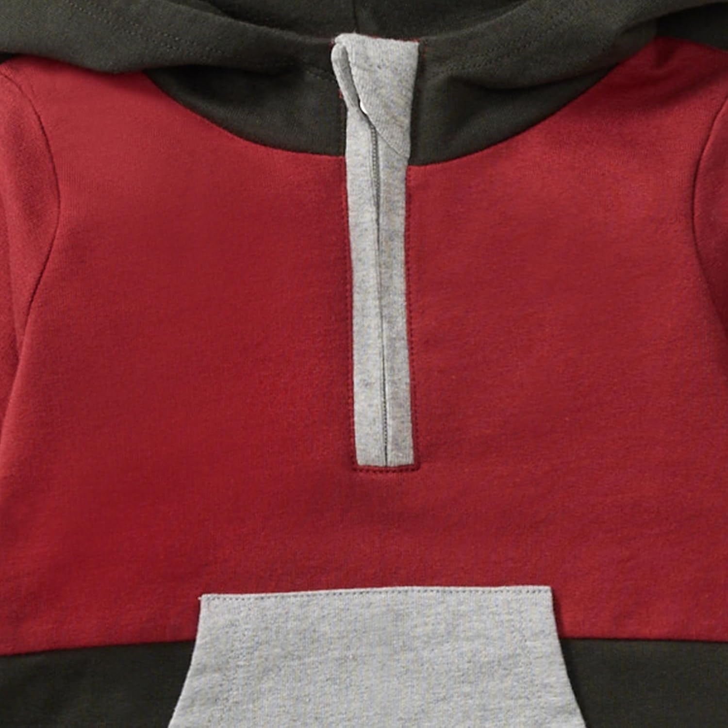 image:imageBurts Bees Baby Baby Boys Hoodie and Pant Set Top amp Bottom Outfit Bundle 100 Organic CottonBrick Colorblocked