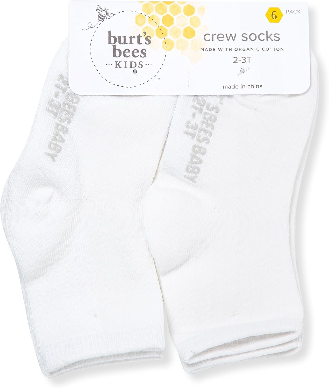 image:imageBurts Bees Baby Baby Girls Ankle Socks with NonSlip Grips Organic Soft Cotton Toddler Socks Baby Essential 6PackCloud Crew Socks