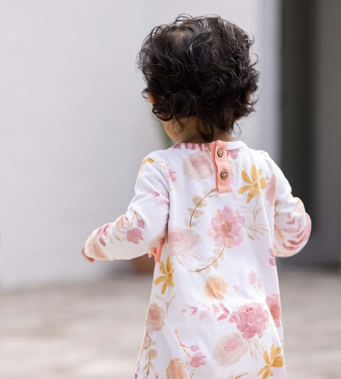 image:imageBurts Bees Baby Baby Girls Jumpsuit 100 Organic Cotton Onepiece Long Sleeve Ruffle Outfit CoverallVacay Floral