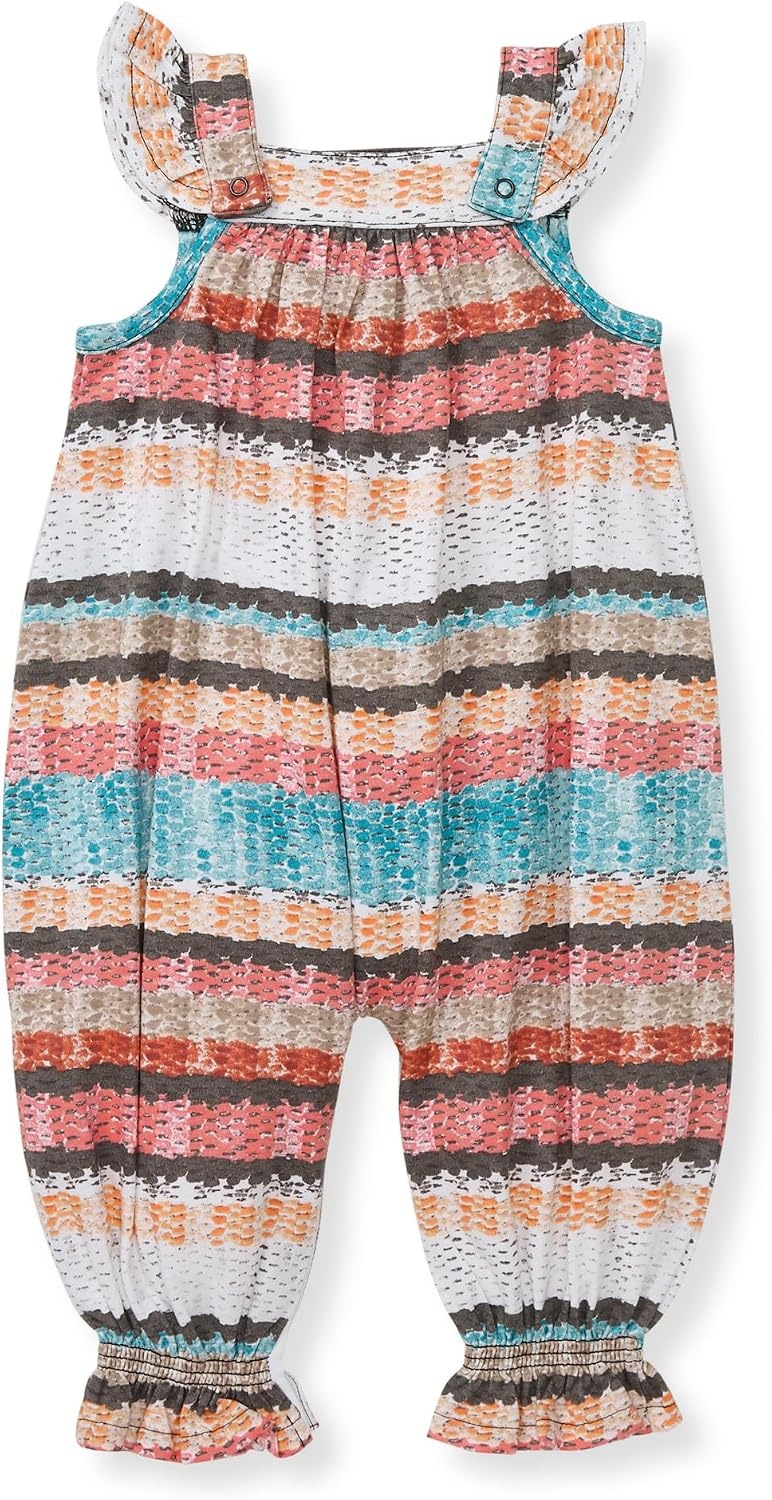 image:imageBurts Bees Baby Baby Girls Jumpsuit 100 Organic Cotton Onepiece Sleeveless Outfit CoverallWoven Stripe