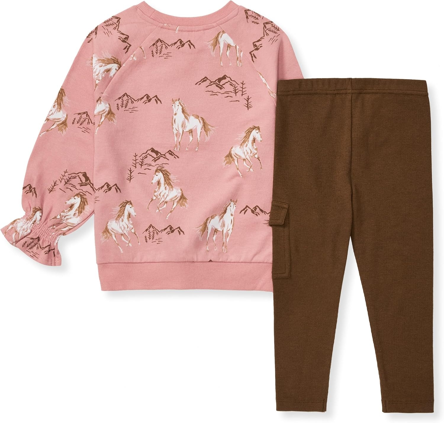 image:imageBurts Bees Baby Baby Girls Long Sleeve Top and Pant Set 100 Organic Cotton OutfitHorse Love Set