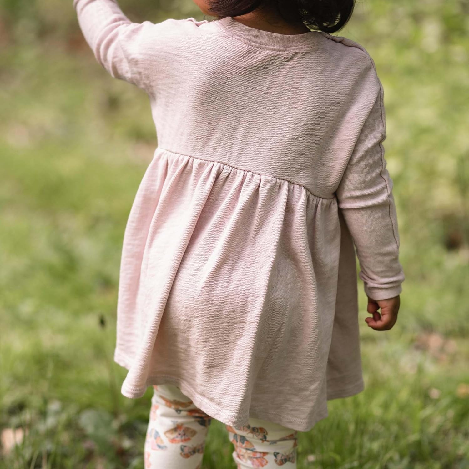 image:imageBurts Bees Baby Baby Girls Long Sleeve Top and Pant Set 100 Organic Cotton OutfitSoft Violet Slub