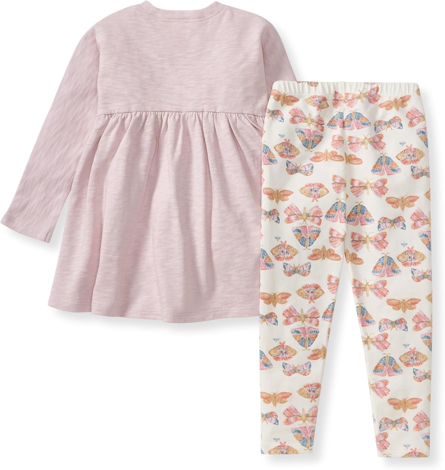 image:imageBurts Bees Baby Baby Girls Long Sleeve Top and Pant Set 100 Organic Cotton OutfitSoft Violet Slub