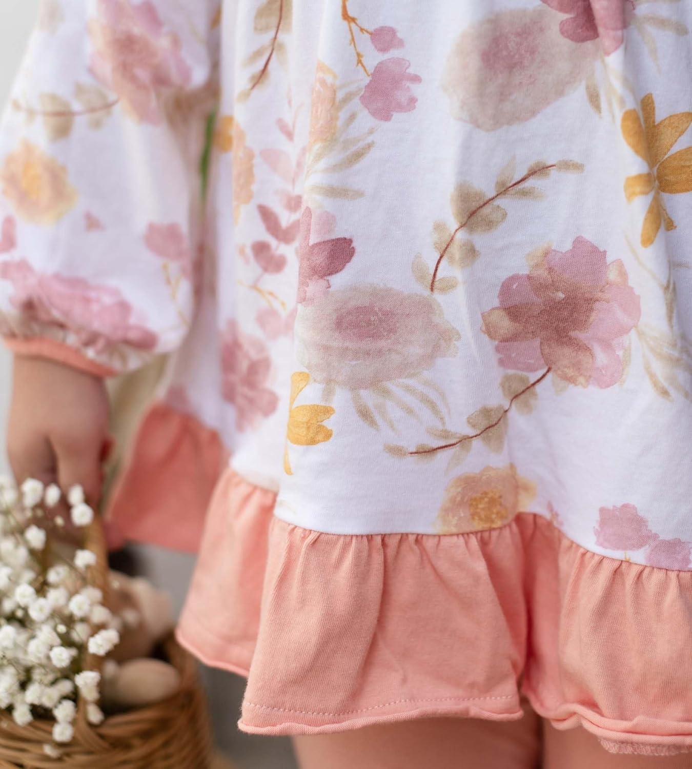 image:imageBurts Bees Baby Baby Girls Long Sleeve Top and Pant Set 100 Organic Cotton OutfitVacay Floral Set