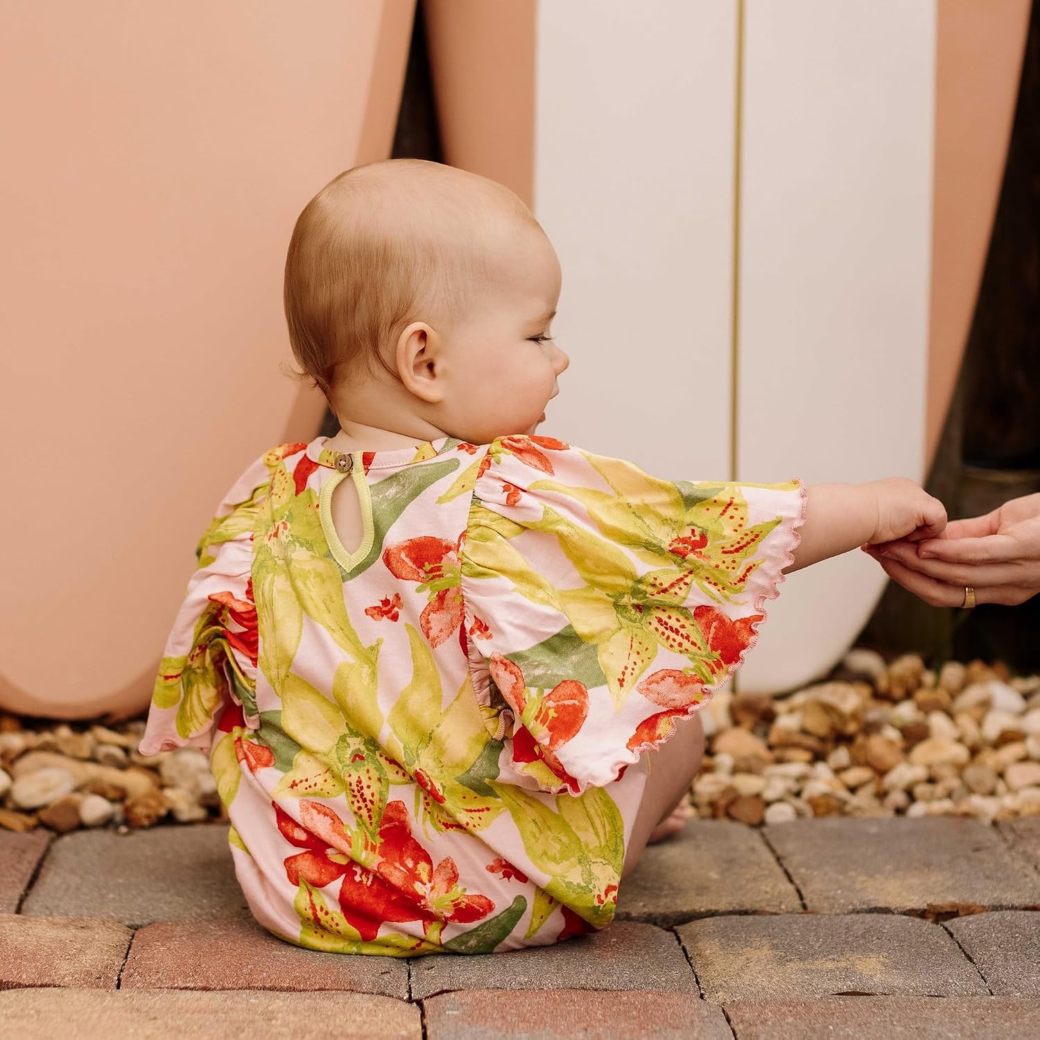 image:imageBurts Bees Baby Baby Girls Romper 100 Organic Cotton OnePiece Shortall Girl OutfitAustralian Blooms