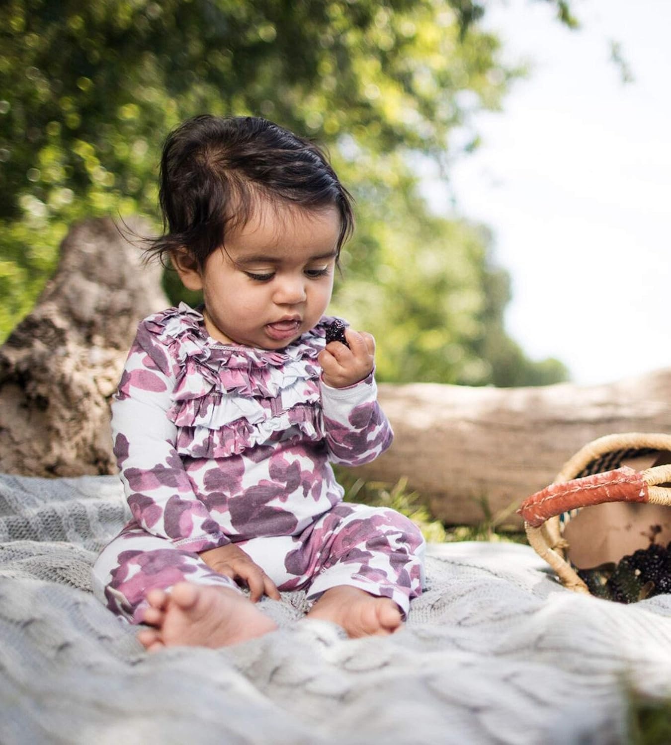 image:imageBurts Bees Baby Baby Girls Romper 100 Organic Cotton OnePiece Shortall Girl OutfitLavender Fields