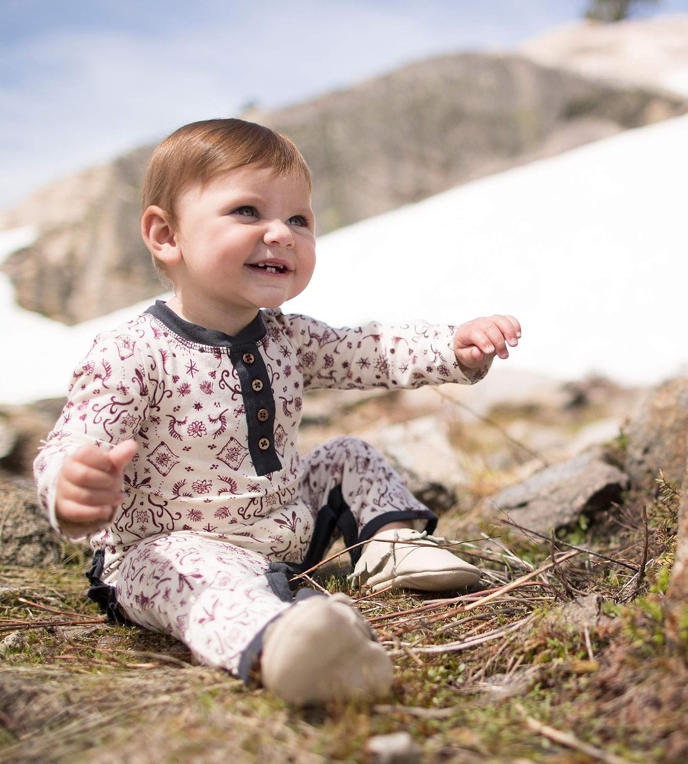 image:imageBurts Bees Baby Baby Girls Romper 100 Organic Cotton OnePiece Shortall Girl OutfitWinter Wool Watercolor