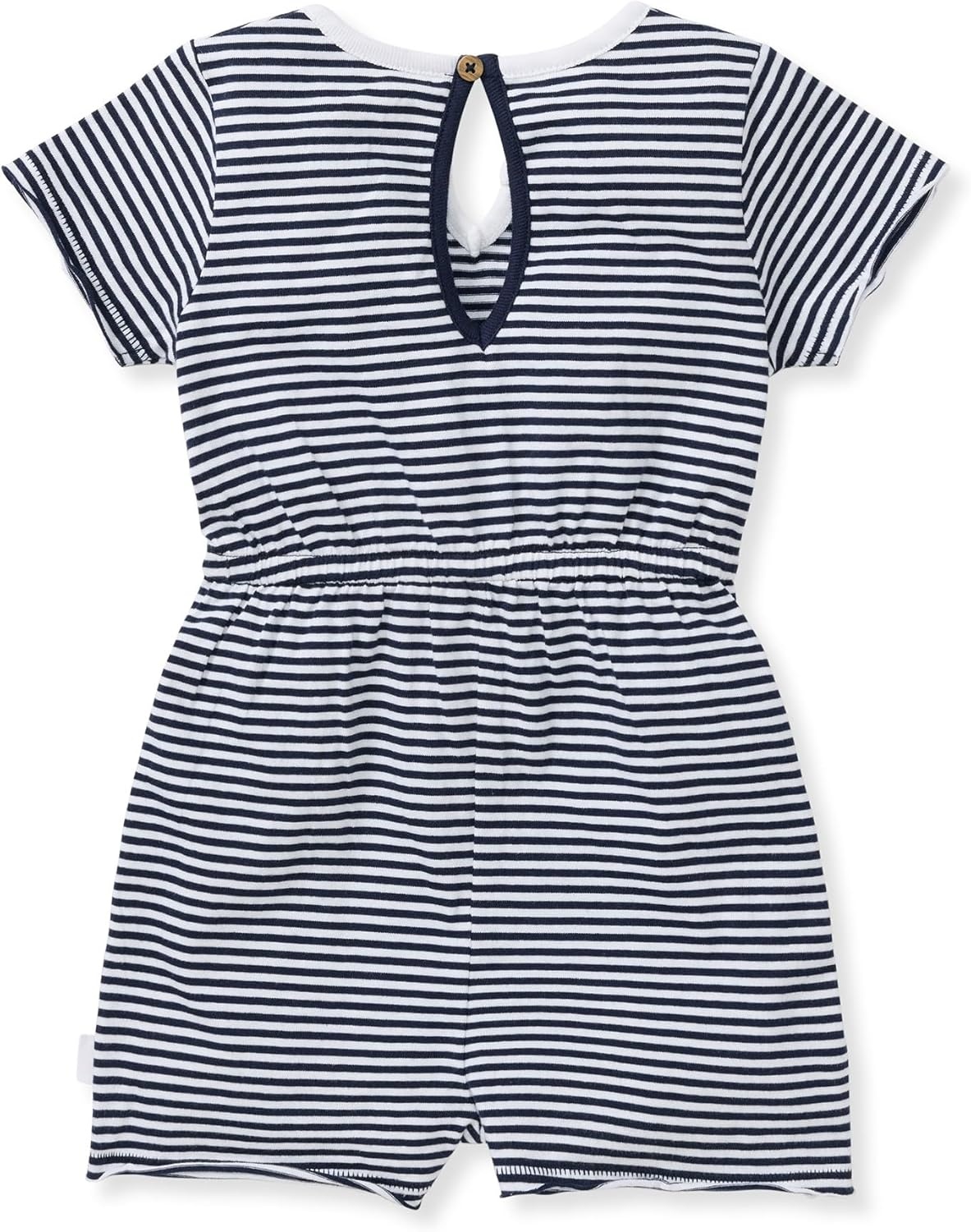 image:imageBurts Bees Baby Baby Girls Romper 100 Organic Cotton Onepiece Shortall and Layette Set Girl OutfitClassic Stripe