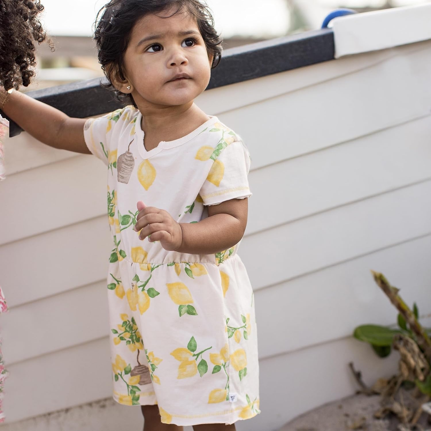 image:imageBurts Bees Baby Baby Girls Romper 100 Organic Cotton Onepiece Shortall and Layette Set Girl OutfitIsland Lemons