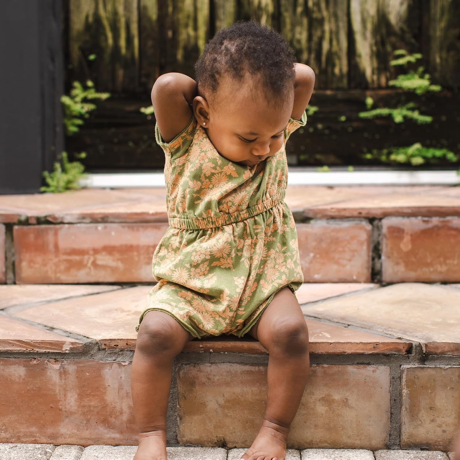image:imageBurts Bees Baby Baby Girls Romper 100 Organic Cotton Onepiece Shortall and Layette Set Girl OutfitVibrant Garden