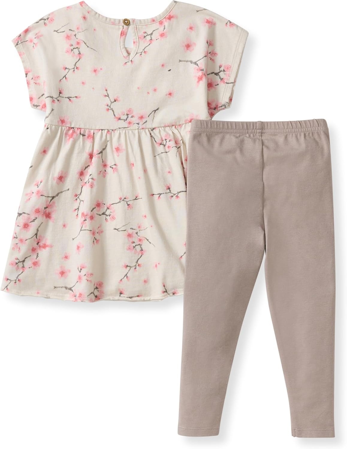 image:imageBurts Bees Baby Baby Girls Short Sleeve Top and Leggings Set Outfit Bundle 100 Organic CottonCherry Blossoms