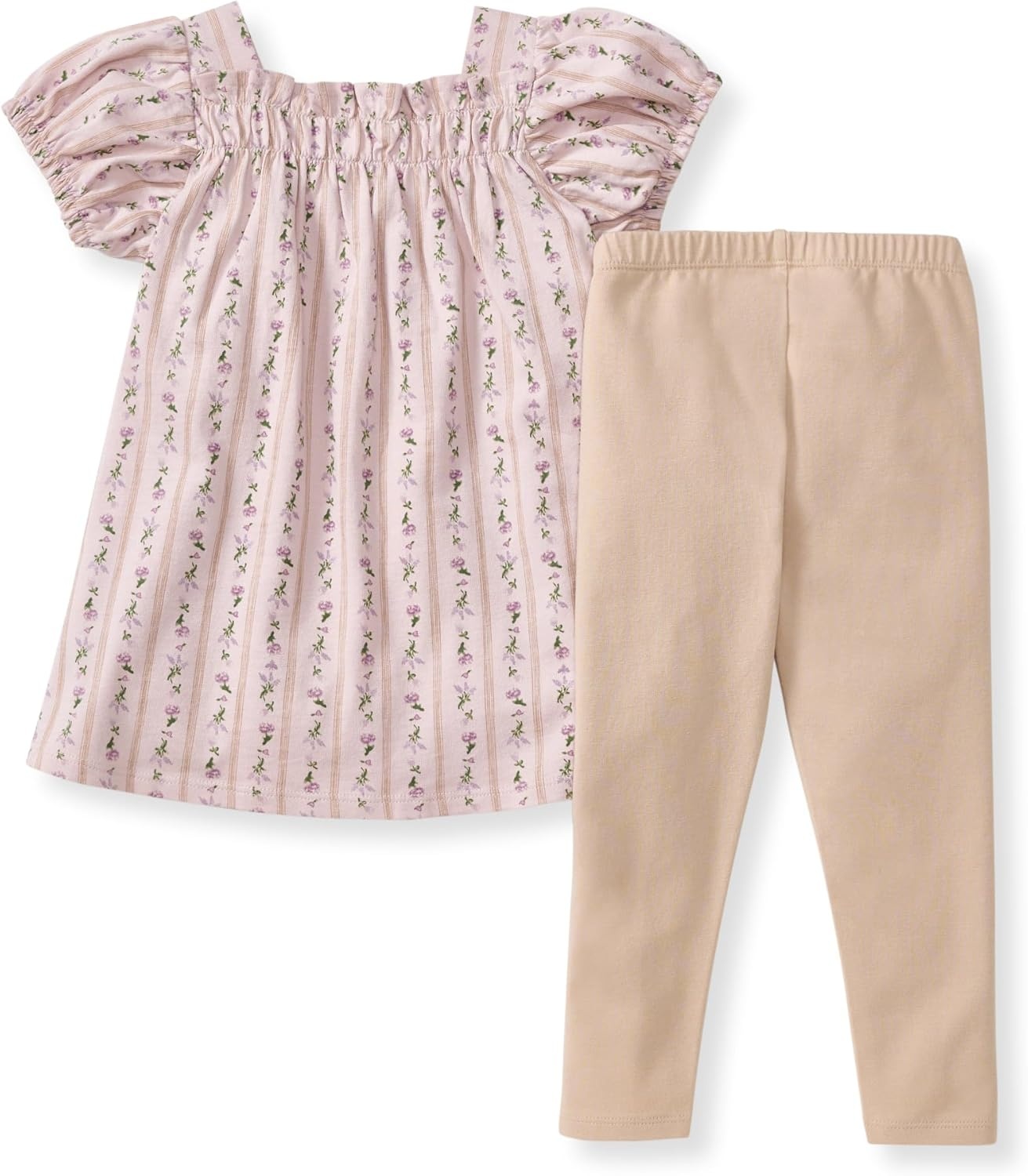 image:imageBurts Bees Baby Baby Girls Short Sleeve Top and Leggings Set Outfit Bundle 100 Organic CottonFarmhouse Floral