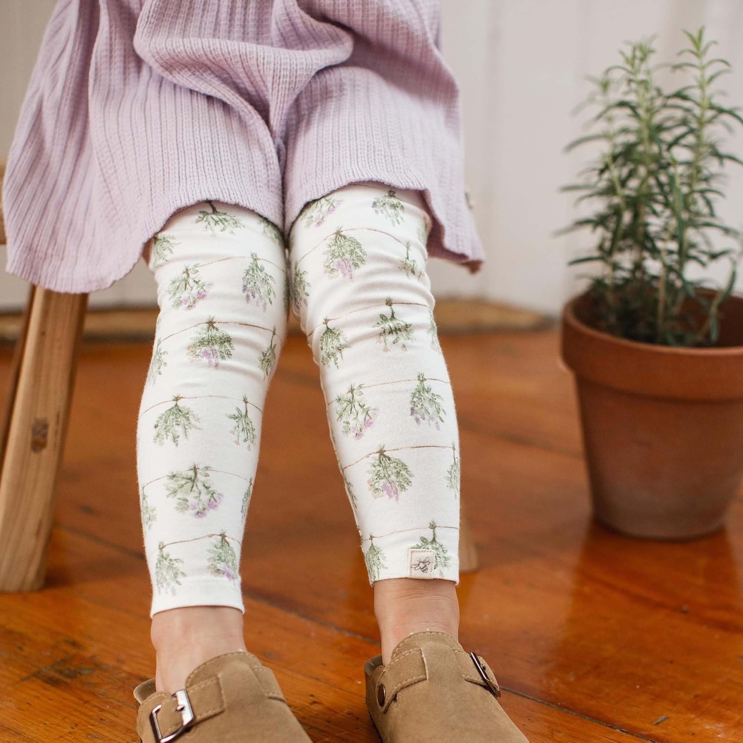 image:imageBurts Bees Baby Baby Girls Short Sleeve Top and Leggings Set Outfit Bundle 100 Organic CottonFresh Herbs