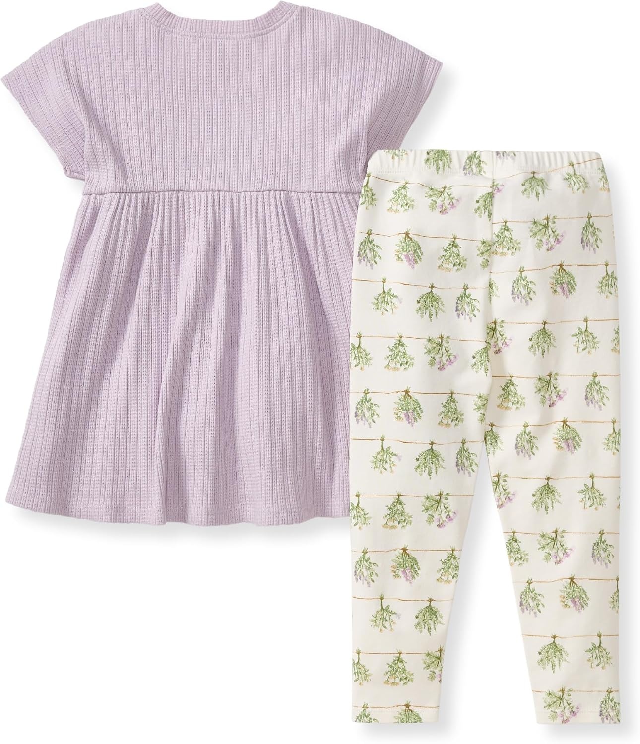 image:imageBurts Bees Baby Baby Girls Short Sleeve Top and Leggings Set Outfit Bundle 100 Organic CottonFresh Herbs
