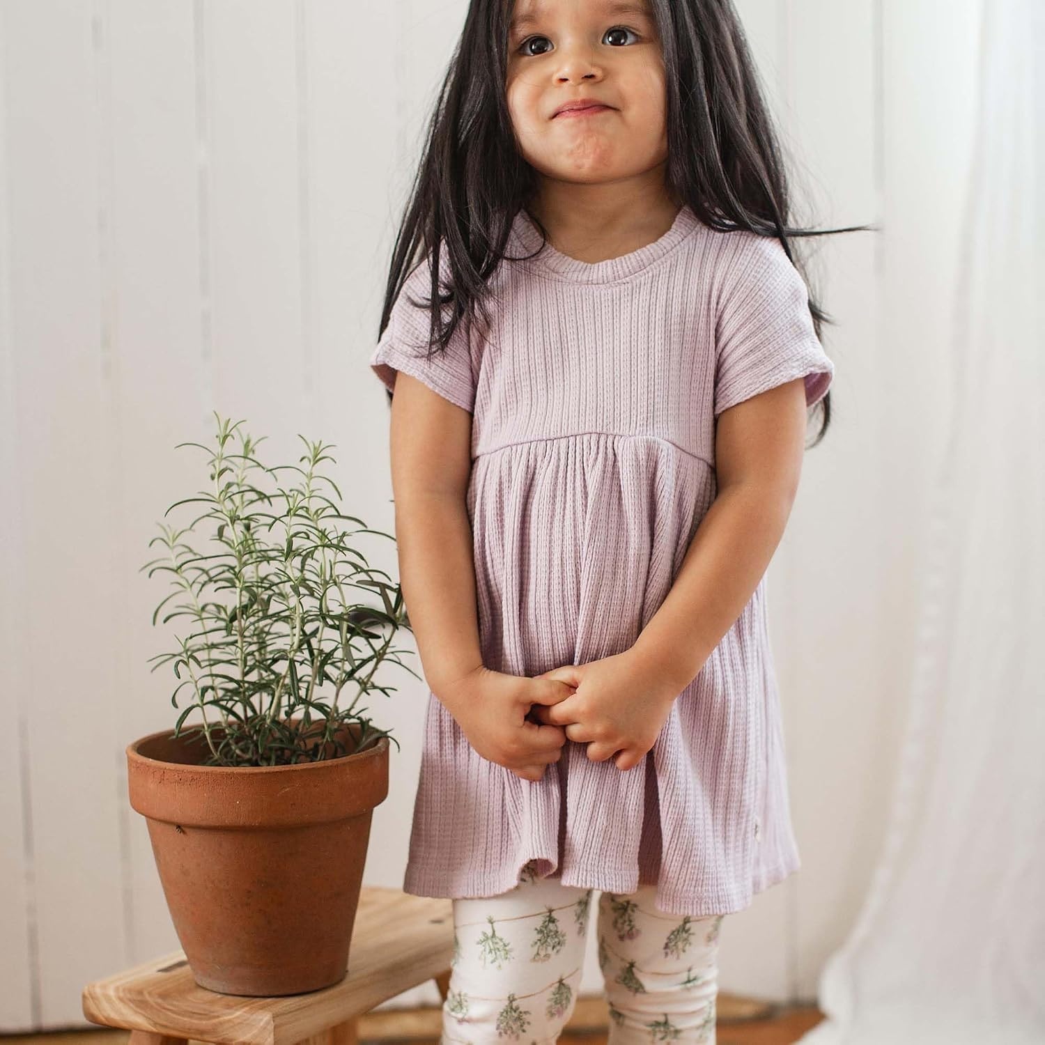 image:imageBurts Bees Baby Baby Girls Short Sleeve Top and Leggings Set Outfit Bundle 100 Organic CottonFresh Herbs