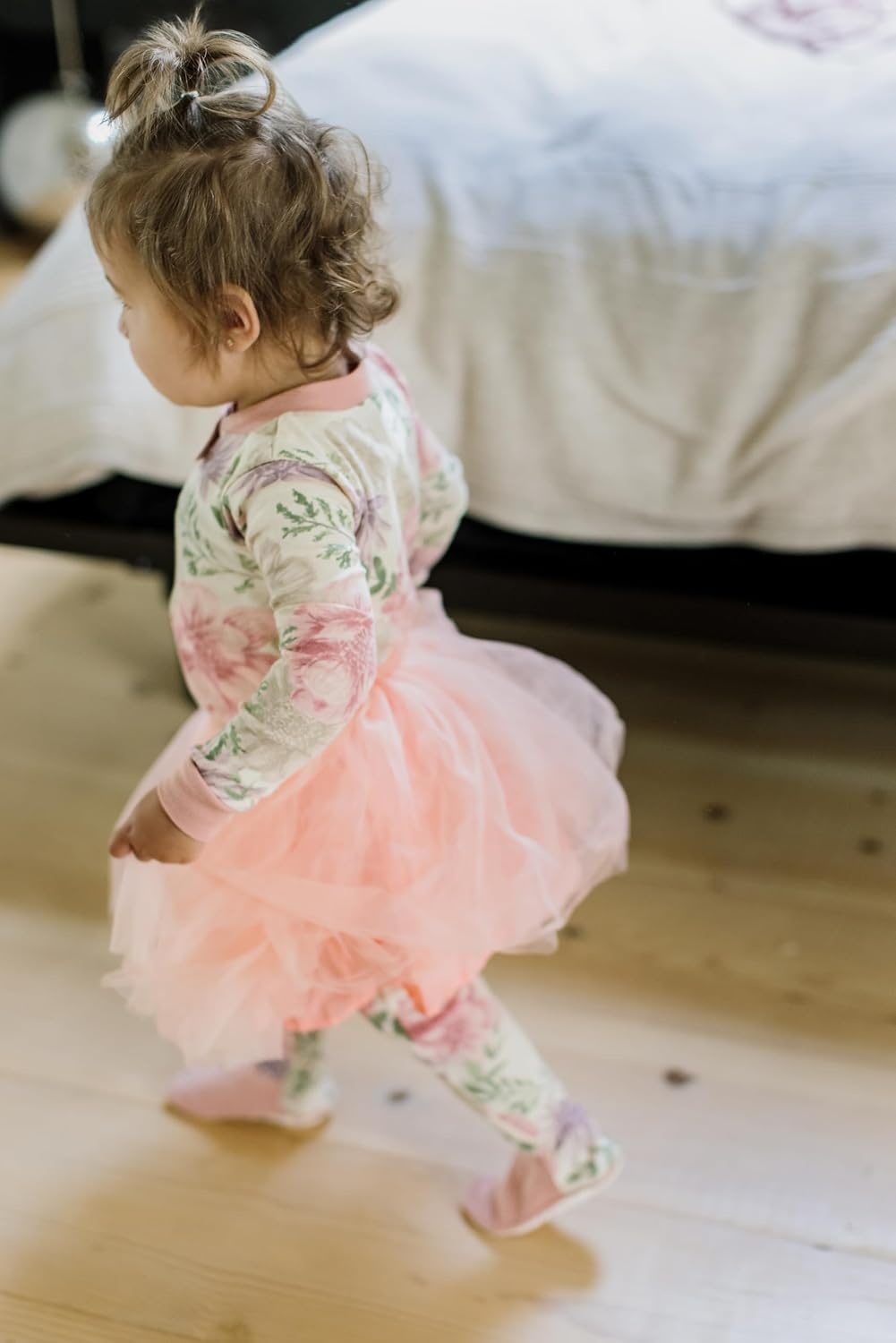 image:imageBurts Bees Baby Baby Girls Sleeper Pajamas 100 Organic Cotton Onepiece PJs Diagonal Zip Up Jumpsuit Snug Fit FootieMountain Floral