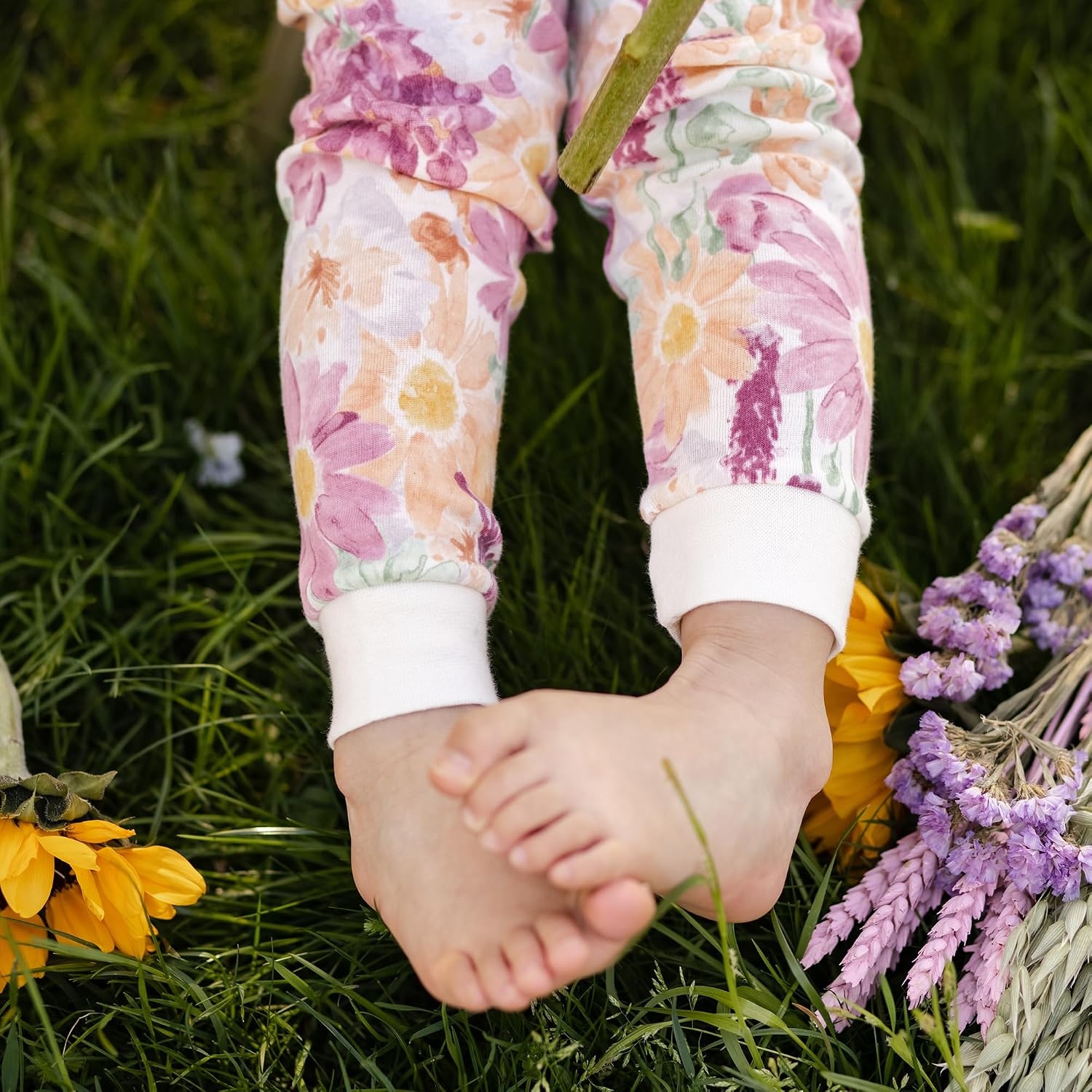 image:imageBurts Bees Baby Baby Girls Sleeper Pajamas 100 Organic Cotton Onepiece PJs Diagonal Zip Up Jumpsuit Snug Fit FootieWild Floral