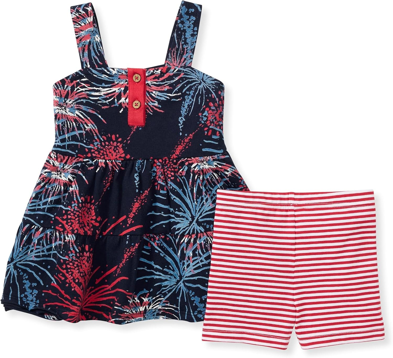 image:imageBurts Bees Baby Baby Girls Top and Pant Set Sleeveless Tunic and Leggings Bundle 100 Organic CottonCelebrate America