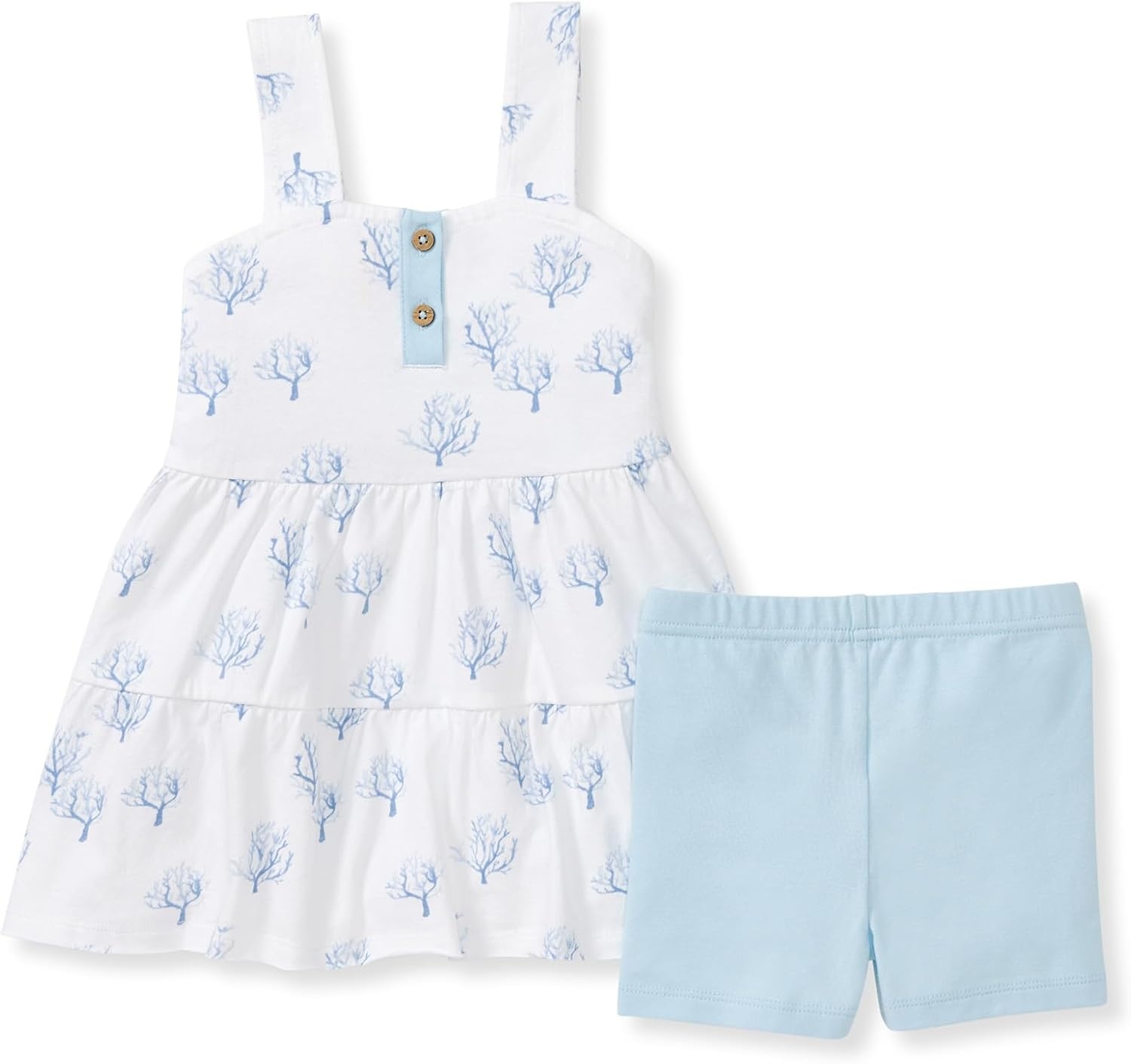 image:imageBurts Bees Baby Baby Girls Top and Pant Set Sleeveless Tunic and Leggings Bundle 100 Organic CottonCoral